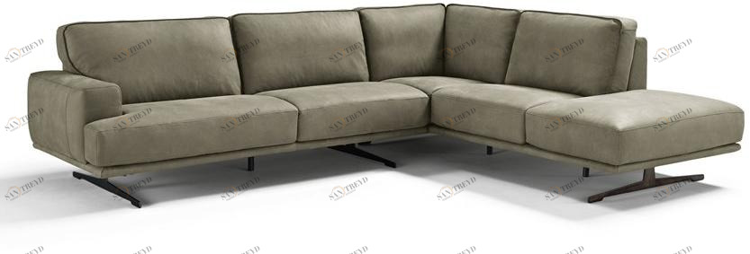 Max Divani Секционный угловой диван в коже sun-id-1373966