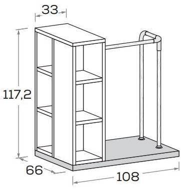 Nidi Книжный шкаф / вешалка sun-id-1384205 - Вид №3