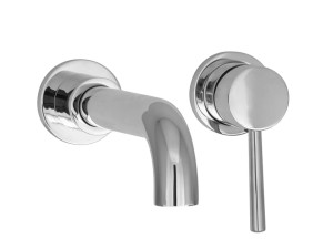 2 отверстия настенный однорычажный смеситель для ванны