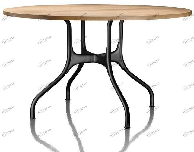 Magis Круглый обеденный стол из алюминия и дерева Milà MILA sun-id-1502323