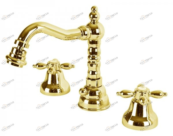 Смеситель на биде на три отверстия с донным клапаном CEZARES NOSTALGIA-BBS2-03/24