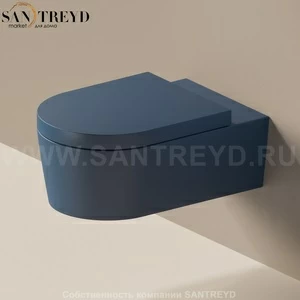 5051WCG7016 Подвесной унитаз настенный Синий Ceramica Flaminia Link Италия