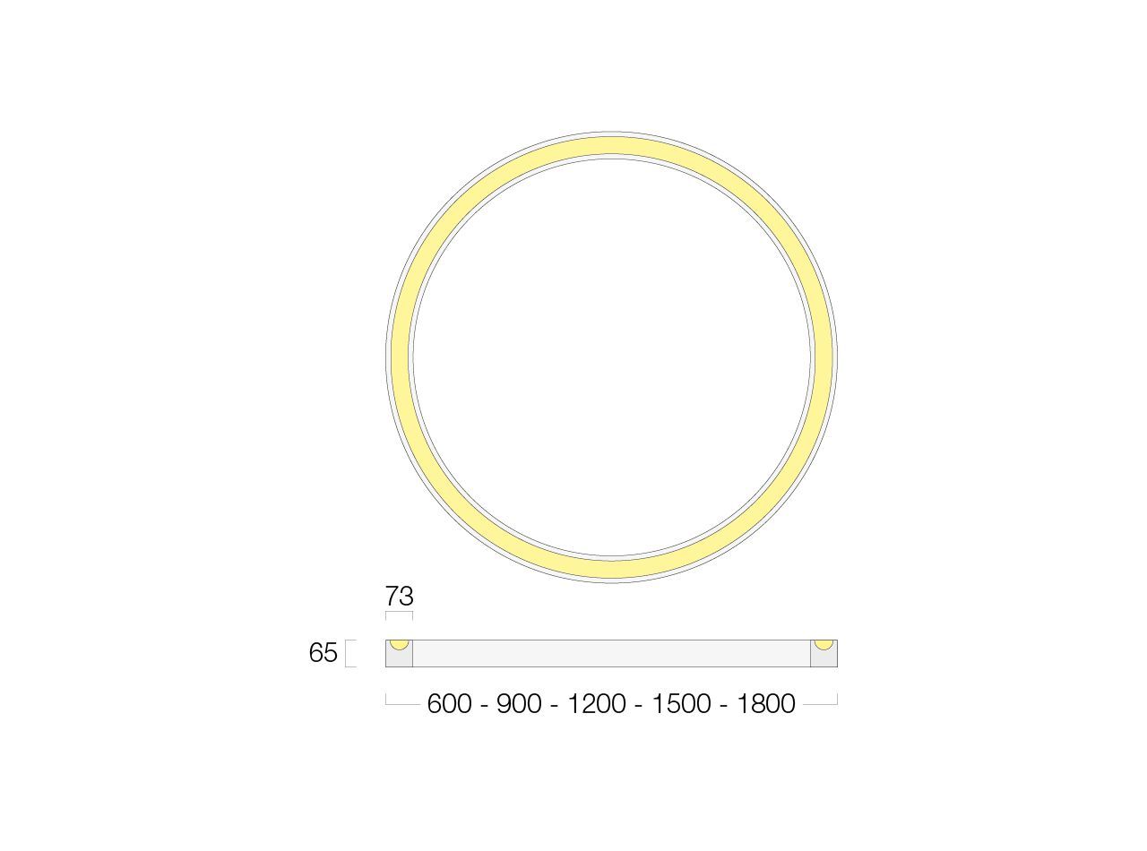 Алюминиевый светодиодный подвесной светильник Metalmek ВЕКТОРНАЯ КРУГЛАЯ ARCH-00079277 - Вид №2