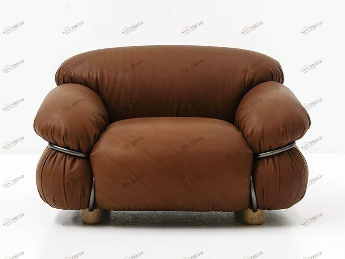 Tacchini Кожаное кресло с подлокотниками Sesann sun-id-1381638