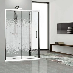 Душевой уголок 140x85 KUADRA 2P+F Novellini KUADRA с принтом Ravenna