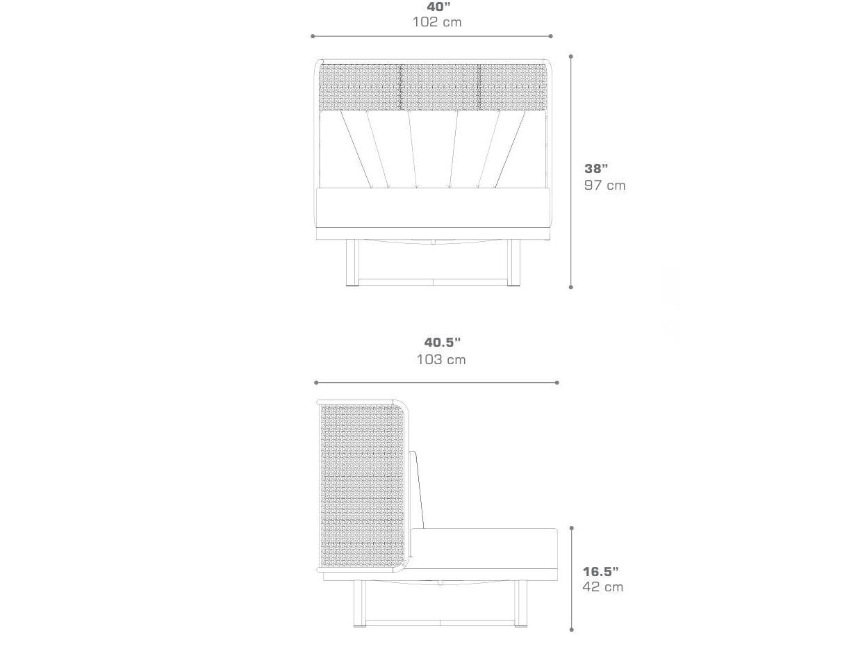 Тканевое садовое кресло с высокой спинкой и подлокотниками MAMAGREEN Munia ARCH-00056271 - Вид №8