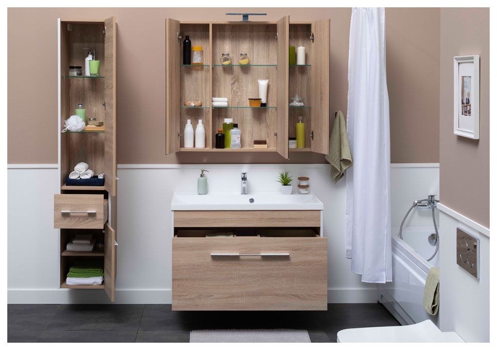 Мебель для ванной Aquanet Августа 100 дуб сонома 00225241 - Вид №8