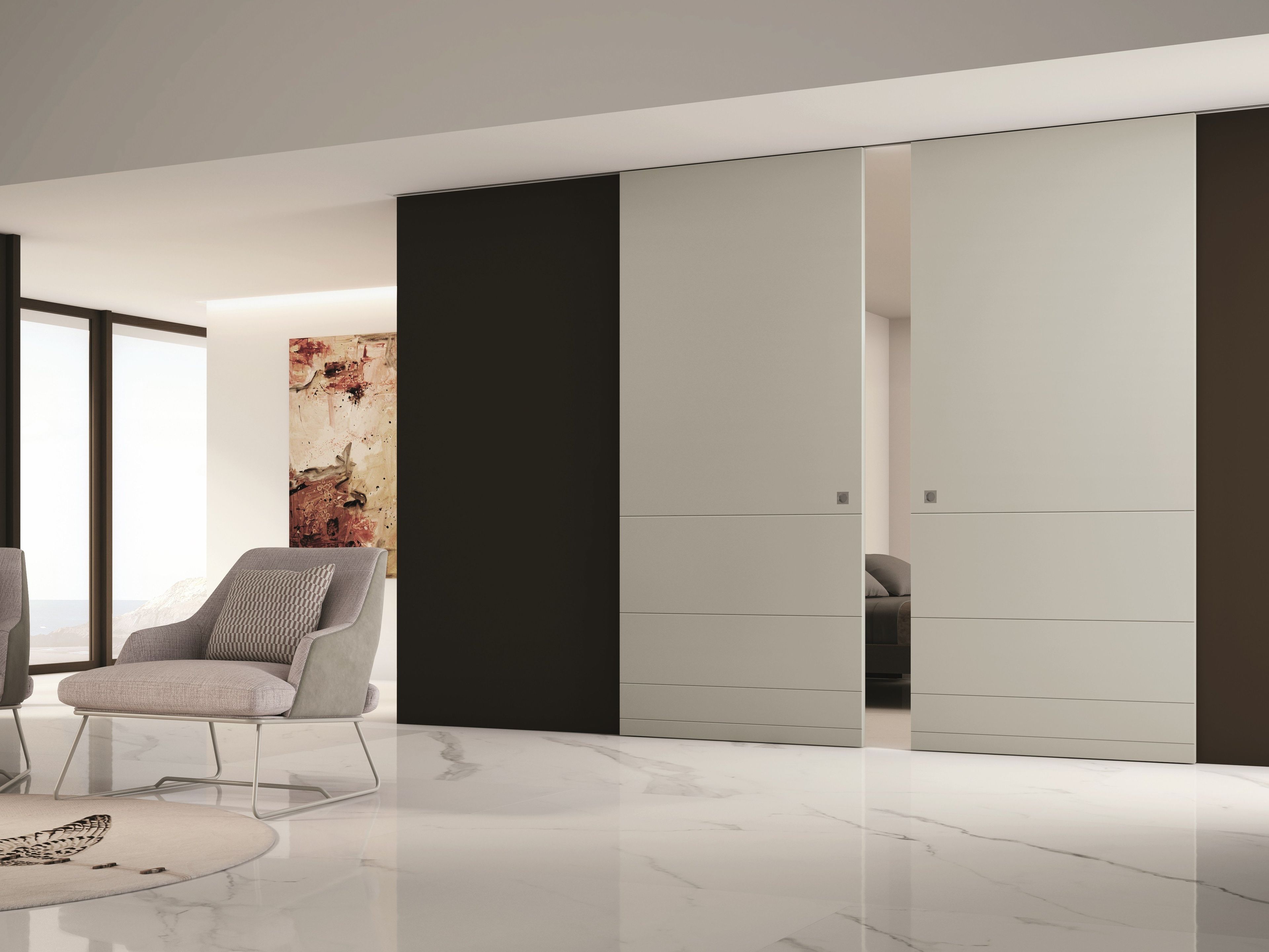 Бескаркасная деревянная дверь PIVATO le porte специальные раздвижные двери ARCH-00033679