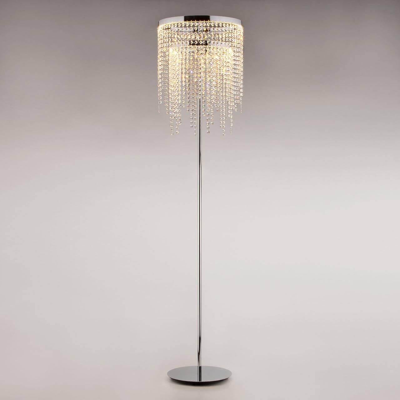Торшер хрустальный 174х41 см хром Royal 80412/2 EUROSVET ROYAL 00-3889465 Прозрачный;хром - Вид №1