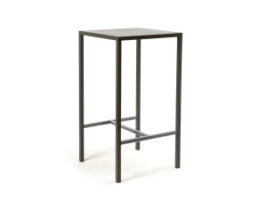 Высокий квадратный металлический садовый стол