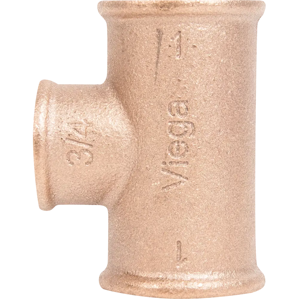 Тройник Viega 264420, внутренняя резьба, 1x3/4x1", бронза 264420 82314252 STLM-2149130  - Вид №2