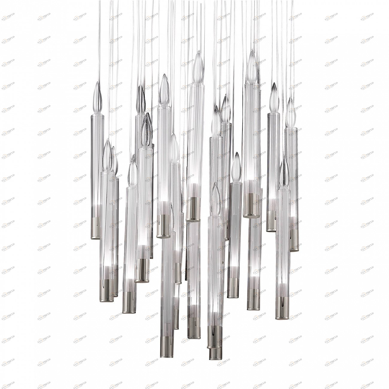 Светильник подвесной 120х62 см хром Delight Collection P68094-25 DELIGHT COLLECTION ДИЗАЙНЕРСКИЕ 00-3882366 Прозрачный;хром 