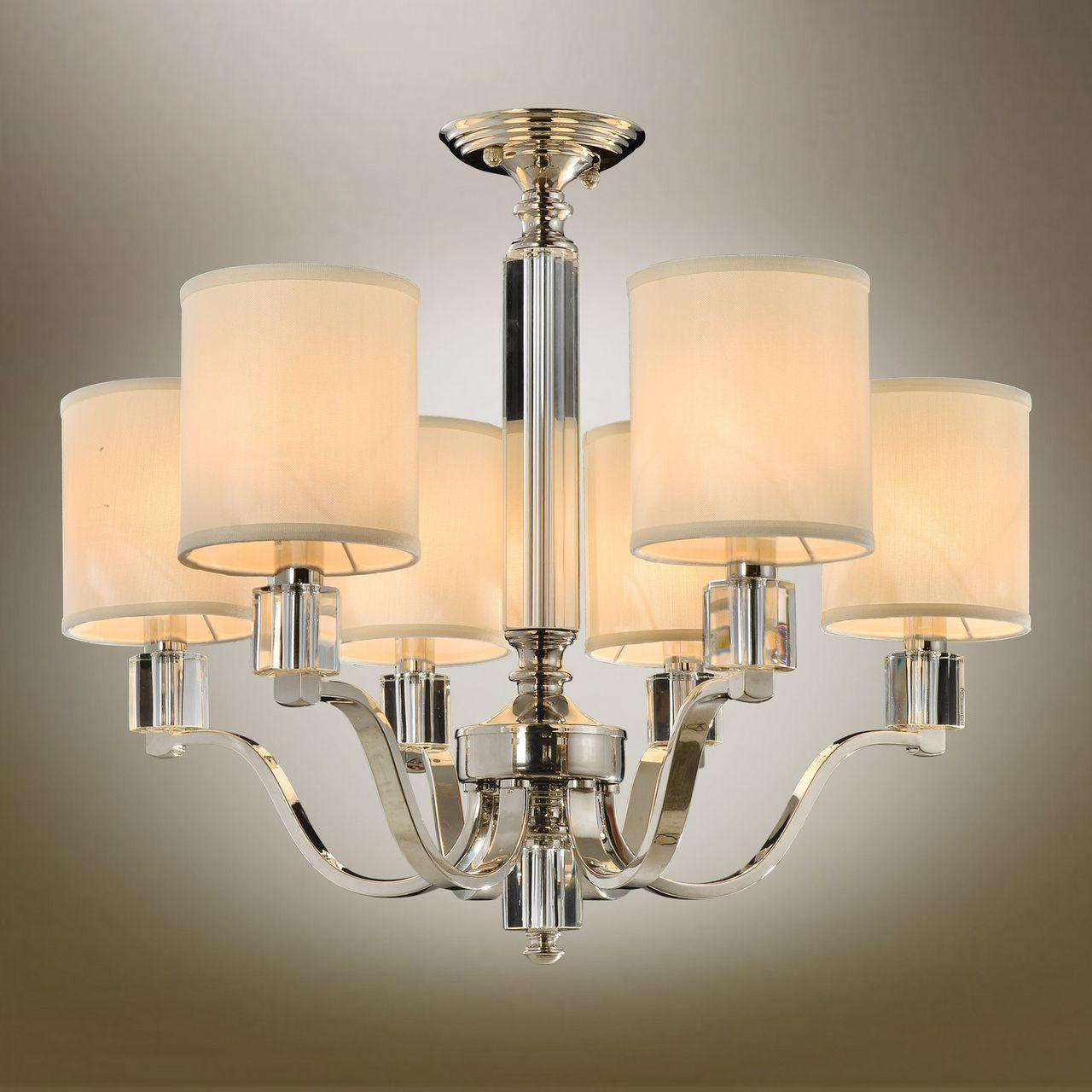 Подвесная люстра Omnilux Sferrella OML-86503-06 бежевая OMNILUX ДИЗАЙНЕРСКИЕ, SFERRELLA 220575 Бежевый  - Вид №1