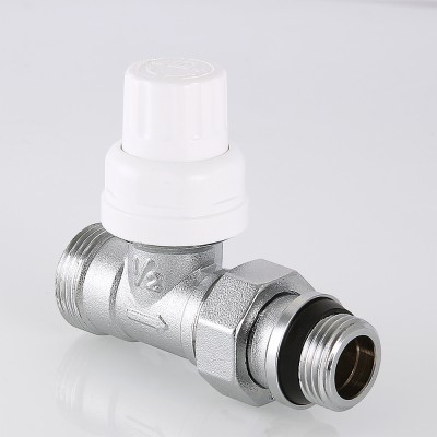 VT.032.NER.04 Клапан термостатический прямой с самоуплотняющимся полусгоном и переходом на «евроконус» Valtec 1/2 x 3/4" («евроконус»)  - Вид №1