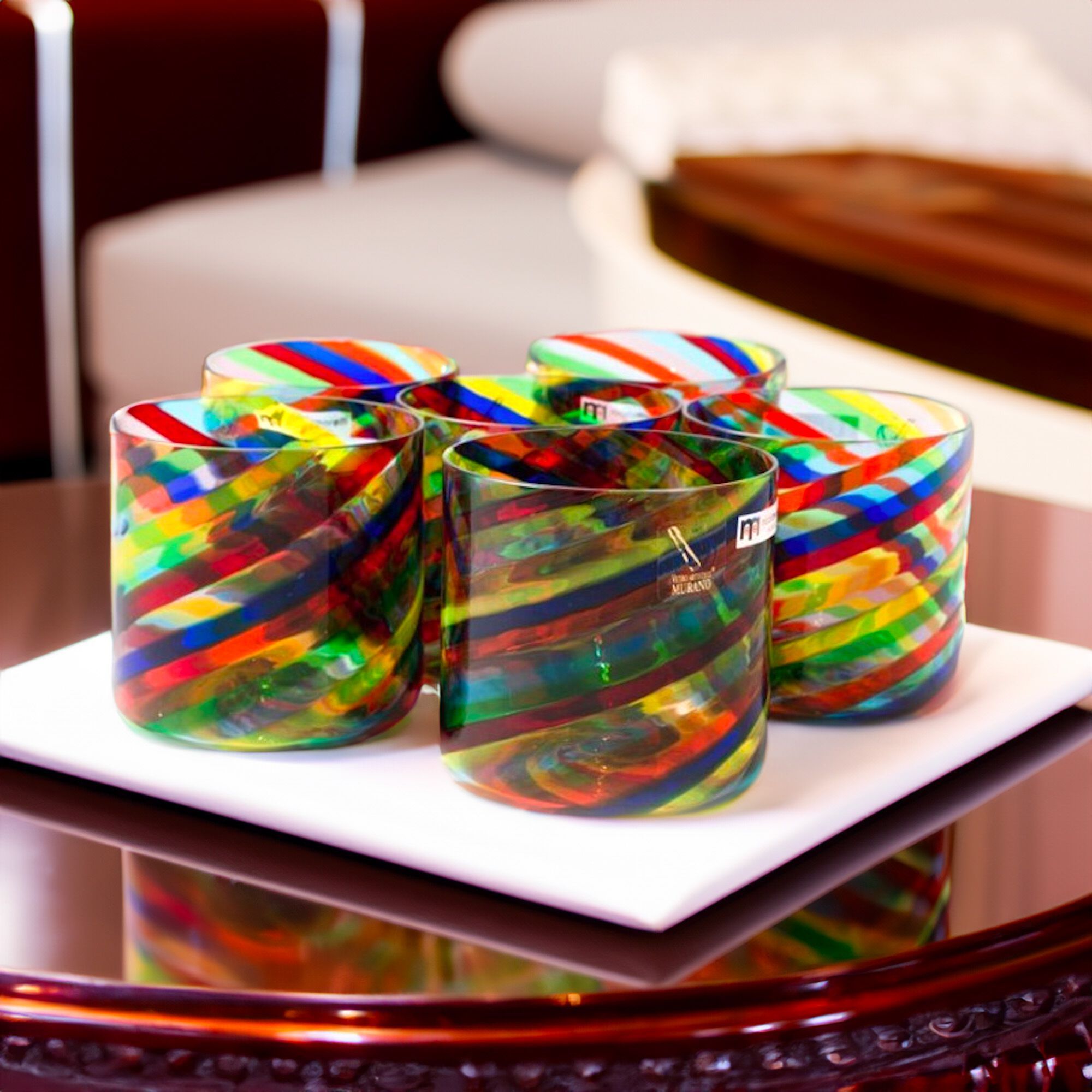 Набор из шести стаканов из муранского стекла ручной работы YourMurano готы ARCH-00082352 - Вид №1
