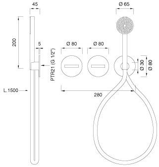 Ceadesign Настенный термостатический смеситель для ванны / душа Bar Bar 69 y - Вид №1
