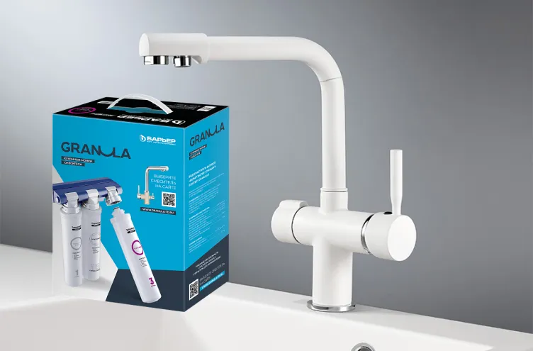 Комплект кухонный смеситель Granula 2088 Арктик + Фильтр Granula 2088-ST165