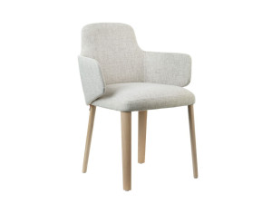 Мягкий тканевый стул с подлокотниками