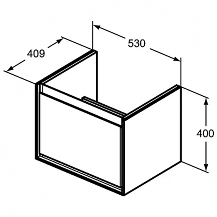 E0846B2 Тумба для раковины 60 см Ideal Standard CONNECT AIR - Вид №3