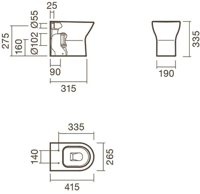 Набор Sanitana приставной INFANTIL: чаша BTW + крышка желтая S10013123300000;S80007332907100 - Вид №2
