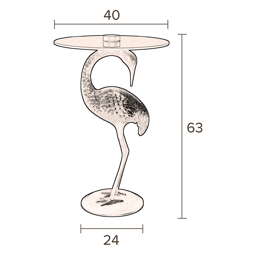 Столик Crane, черный Dutchbone 2300141 - Вид №7