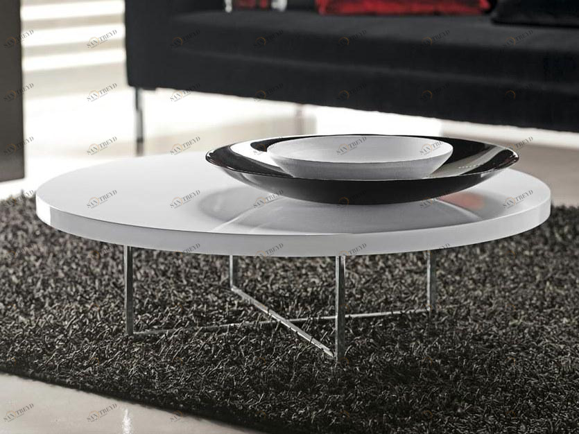 Former In Italia Круглый журнальный столик из лакированного дерева My way plus sun-id-1349380