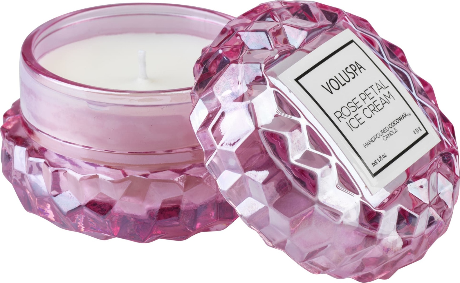 10664217 VOLUSPA Ароматическая свеча Voluspa "Мороженое с лепестками роз", 51гр 