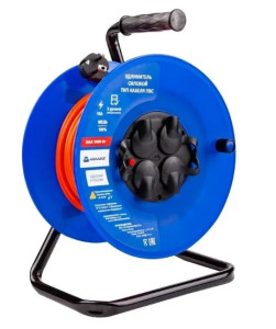 Удлинитель силовой АТЛАНТ ПВС 3500 черный/синий 9121827