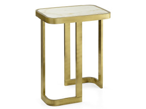 Мраморный прямоугольный низкий журнальный столик