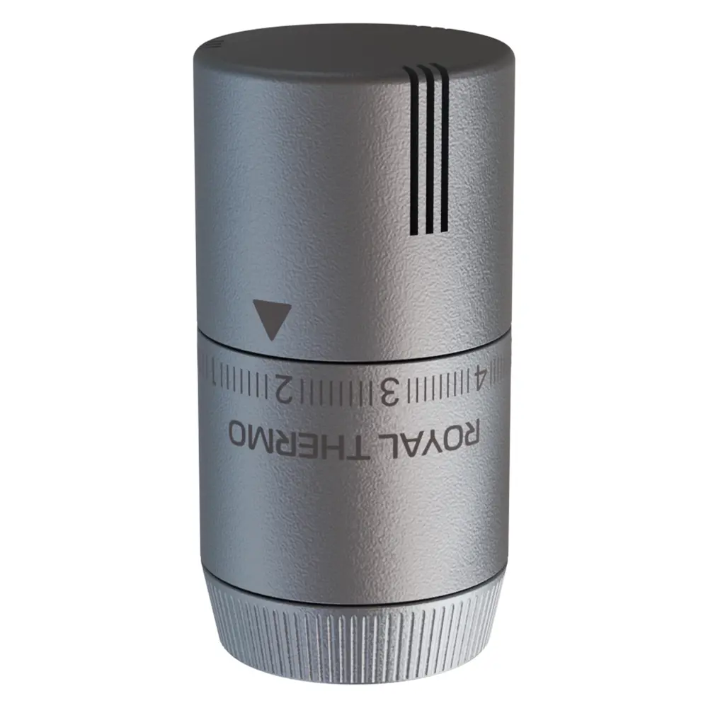 Термостатическая головка жидкостная Royal Thermo Design M30x1.5 серебро STLM-2199637 - Вид №2