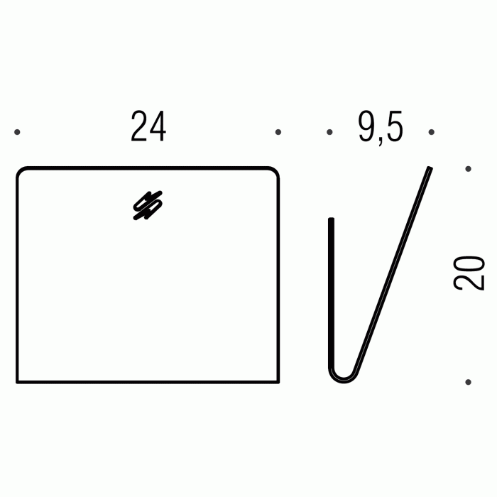B7071 Держатель журналов настенный COLOMBO OVER Colombo Design - Вид №2