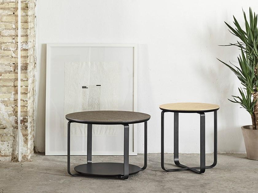 Kendo Mobiliario Низкий круглый журнальный столик с журнальной полкой sun-id-1462667 - Вид №6