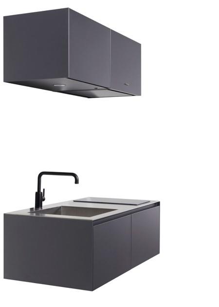 sanwacompany Линейная подвесная мини-кухня без ручек sun-id-1412598 - Вид №3