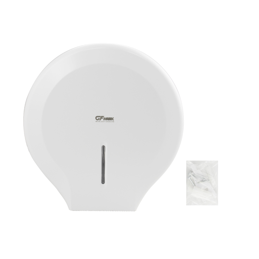 GFmark - Диспенсер для туалетной бумаги - барабан, пластиковый, БЕЛЫЙ, с глазком, с ключом, код: 925  - Вид №7