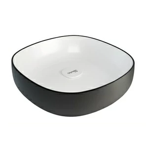 MET42O40BN Накладная раковина на столешницу  квадратная Olympia Ceramica
