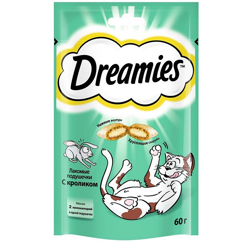 ПР0049176 Лакомство для кошек с кроликом 60г Dreamies 