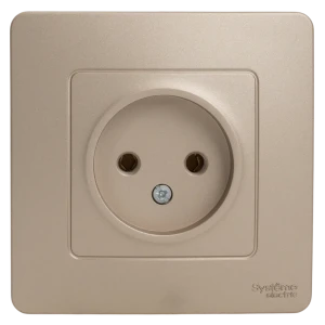 Розетка встраиваемая Systeme Electric Blanca без заземления без шторок цвет титановый 84500067 STLM-2113222