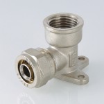 VTm.354.N.001604 Фитинг обжимной – угольник с креплением (водорозетка) Valtec 16 мм х 1/2"  - Вид №3