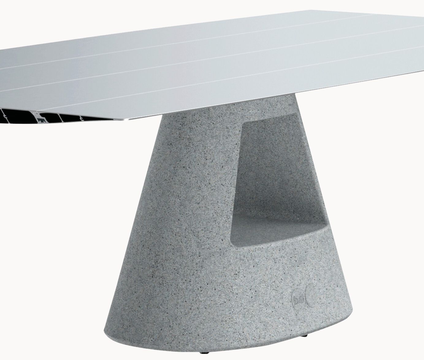 Прямоугольный обеденный стол из алюминия и бетона BD Barcelona Aluminium ARCH-00127398 - Вид №2