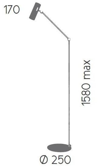 Aromas del Campo Регулируемый металлический торшер Pago P1126  - Вид №3