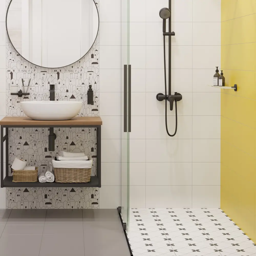 LB CERAMICS Play - керамогранитная плитка черно-белая 30×30 см 83719292