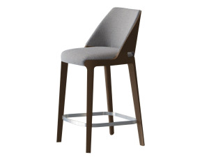 Высокий стул с тканевой подкладкой со спинкой