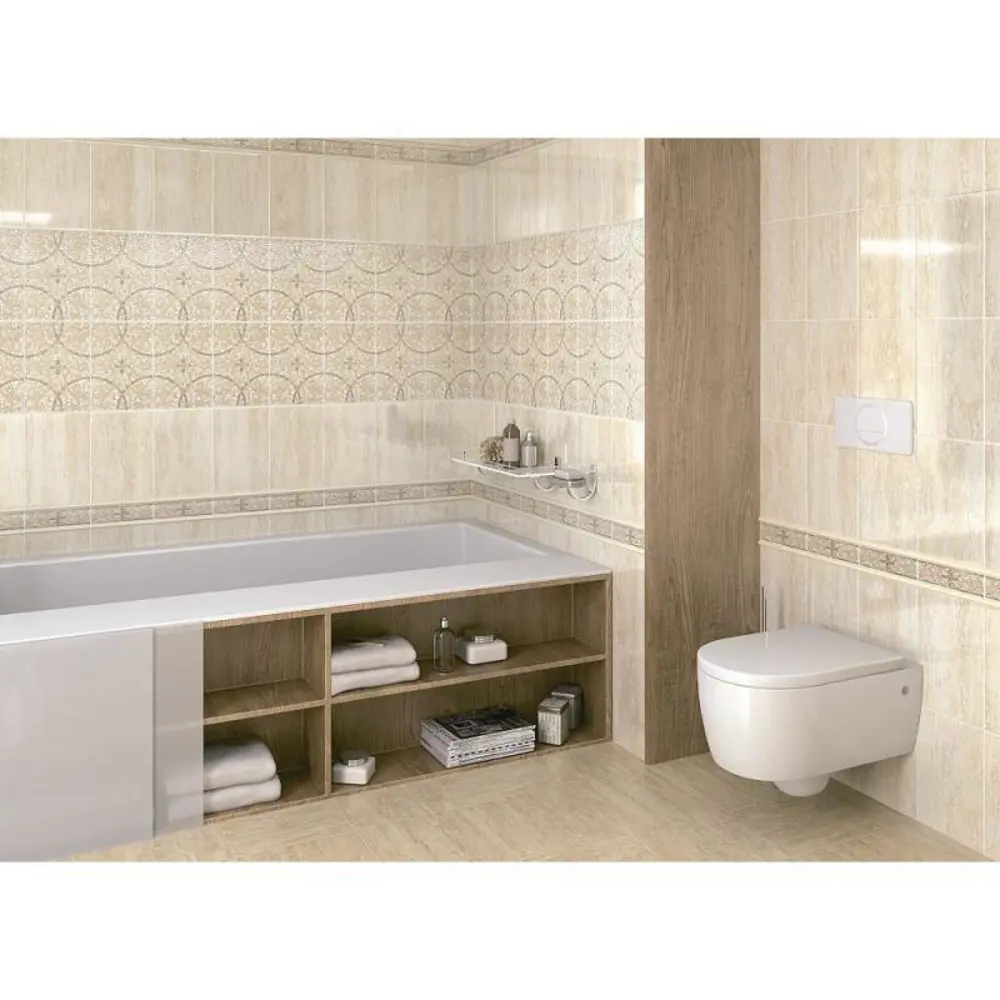 Бордюр Kerama Marazzi «Травертин-Скульптура» 20х5.7 см цвет бежевый 15058897 STLM-2146107  - Вид №3