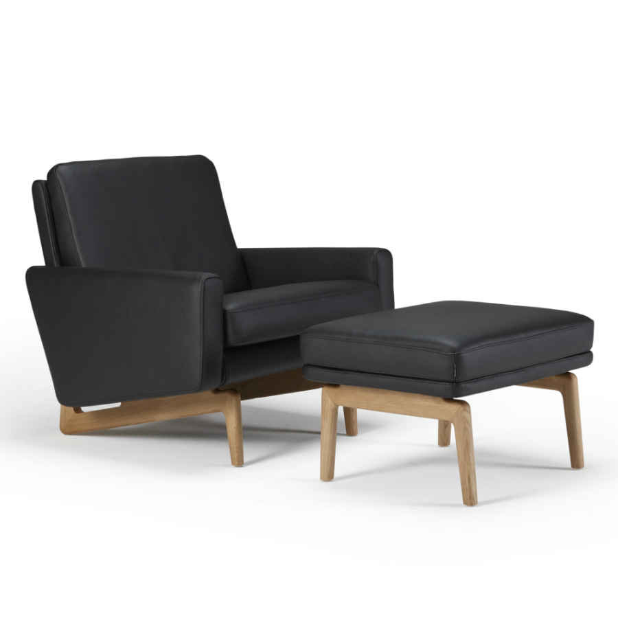 Пуф Egsmark, лакированный дуб, черный Kragelund 42000202800 - Вид №4