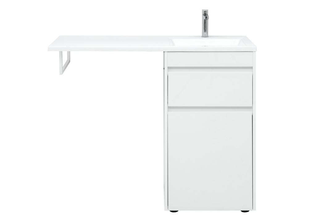 Тумба с раковиной Aquanet Токио 110 R белый (напольная, 1 ящик) 0023928900235498 - Вид №4