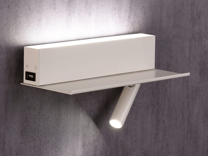 Алюминиевый регулируемый светодиодный настенный светильник с USB-разъемом Olé Lighting Ti-Zas ARCH-00145628