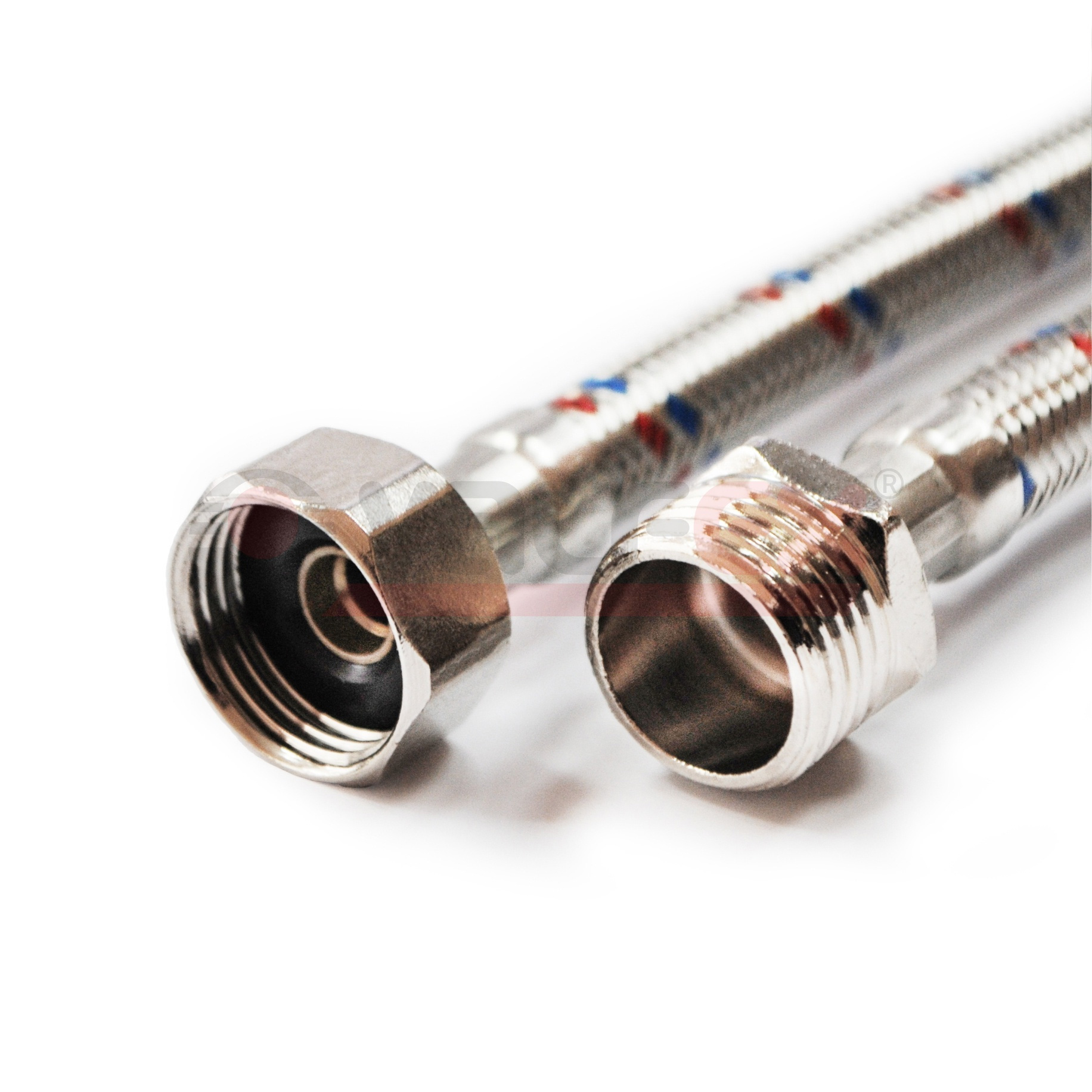 S/S 80сm В-Н Valfex Гибкая подводка для воды (внутр.-наруж.) 