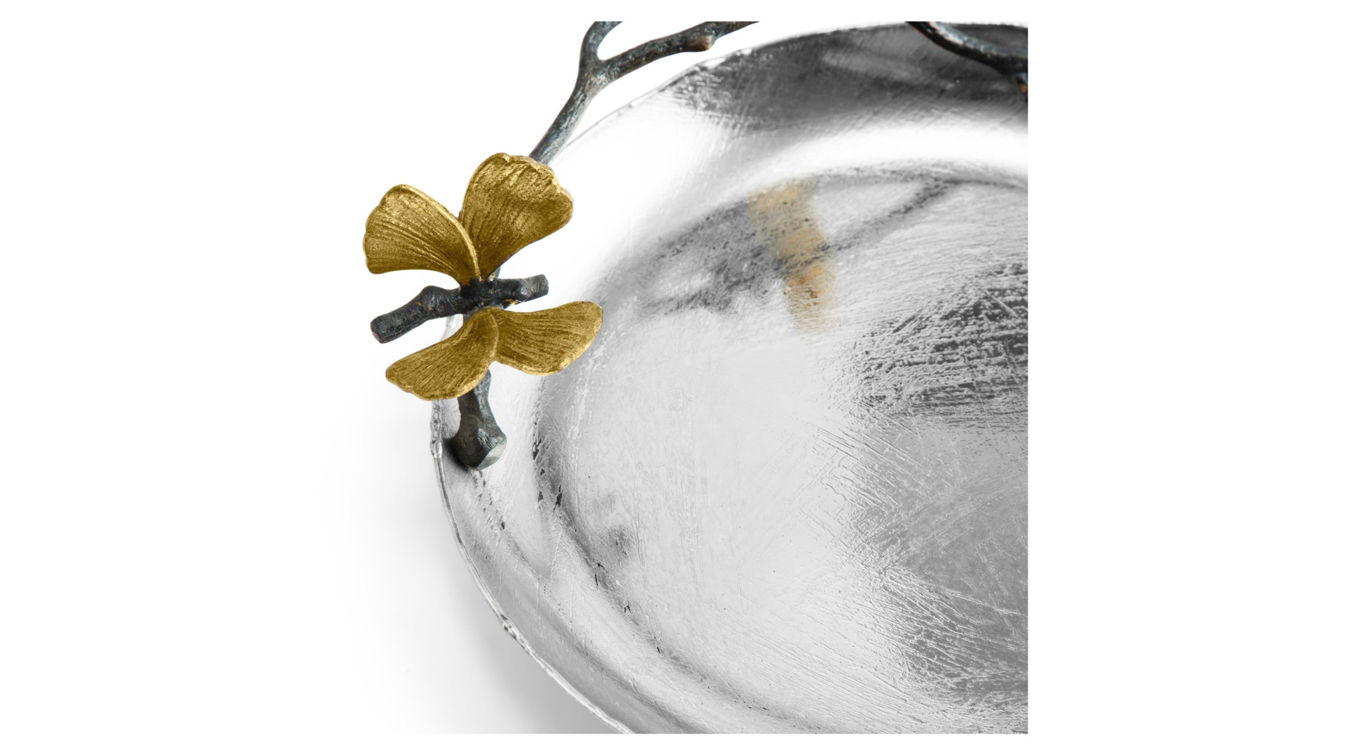 10605582 Michael Aram Блюдо круглое Michael Aram Бабочки гинкго 20см, сталь нержавеющая Сталь нержавеющая  - Вид №3