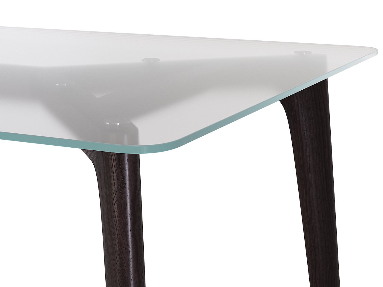 Обеденный стол стеклянный с ножками дуб венге 160 см Floyd THE IDEA  210039 Венге;прозрачный;черный  - Вид №2