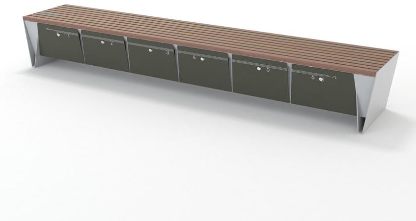 mmcité1 Скамья с USB-разъемом без спинки Blocq sun-id-1356249 - Вид №9